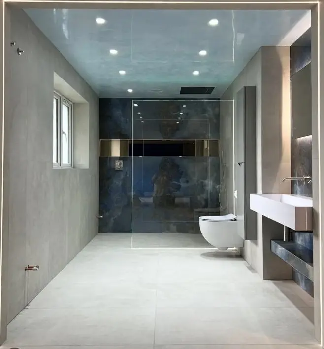 Polished Venetian plaster feature installation, Yeppoon